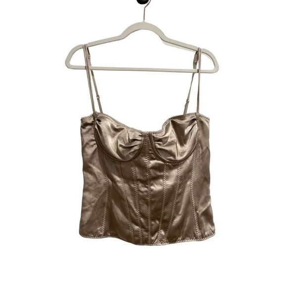 House OF CB Sweetheart Neck Bustier Top Women's Chantal Sand Size Large - Picture 3 of 13